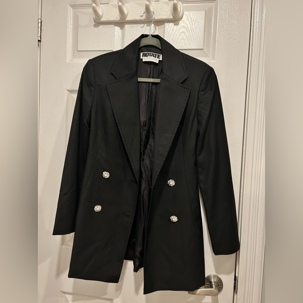 ROTATE Birger Christensen Fonds Black Double-Breasted Women's Blazer